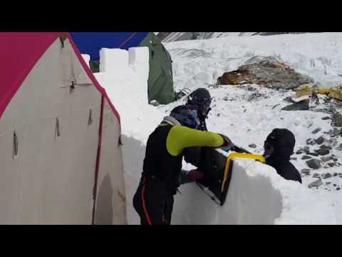 ALEX TXIKON | A defensive wall for the wind at the K2 Base Camp