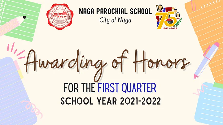Awarding of Honors for the 1st Quarter, SY 2021-2022