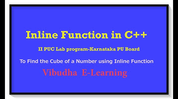 Program To Find cube of a Number using inline function