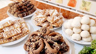 حلويات العيد أسهل 5 أشكال مختلفة شكلا ومذاقا هشة وراقية سهلة وسريعة بعجين واحد/  Gâteaux Eid Al-Fitr