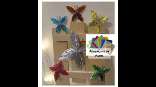 Mariposas de Papel Glacé Metalizado Súper Fáciles! / Super Easy Metallic Icing Paper Butterflies