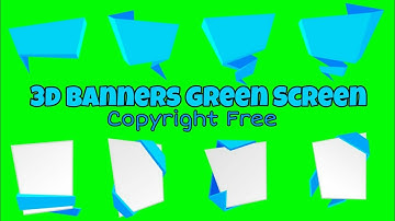 8 FREE NON-COPYRIGHTED Green screen 3d Banners |By Gautam Sharma