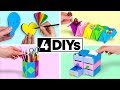 4 DIY You Can Make in 5 MINUTES! DIY SCHOOL SUPPLIES