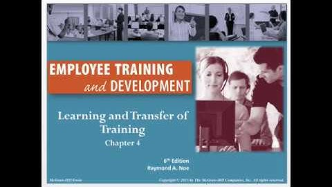 Transfer of Training: Chapter 4 Training and Development