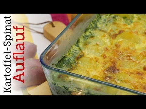 Video: Cheesy Spinat-Kartoffel-Ei-Auflauf