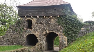 Древний замок (1175 год) снаружи и внутри. В. Высоцкий Баллада о времени из к/ф Стрелы Робин Гуда.