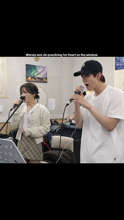 Jin and Wendy practicing Heart on the Window Together 💖✨