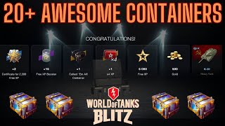 Opening 20+ Awesome Containers WoT Blitz