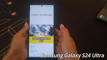 How to change the text background color opacity level used for captions on Samsung Galaxy S24 Ultra