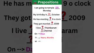 In, on, at. Prepositions Revision englishpesaaasaya englishprepositions