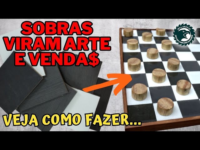 Como fazer seu próprio tabuleiro de xadrez em casa #6milTampinhas 