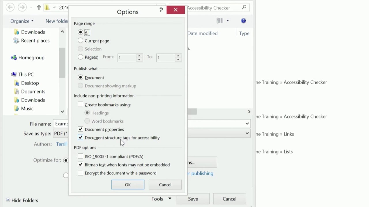 Making Accessible Word Documents Accessible PDFs