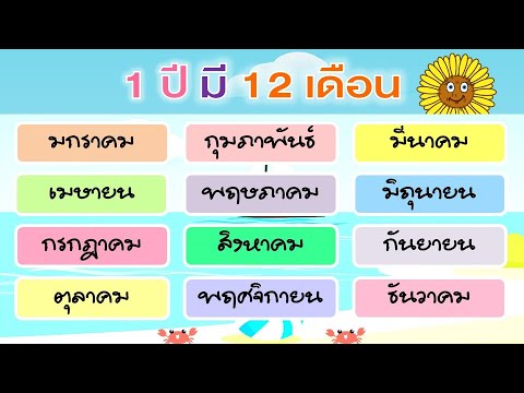 ท่อง 12 เดือน ภาษาไทย แบบช้าๆ | 1 ปี มี 12 เดือน | Learn And Song - Youtube