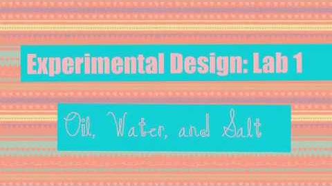 Experimental Design Lab 1