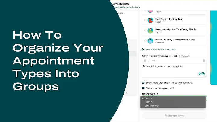 How To Organize Your Appointment Types Into Groups
