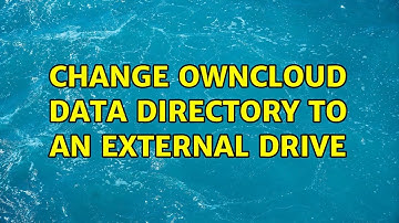 Change owncloud data directory to an external drive