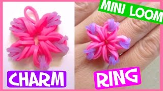 Rainbow Flower Charm/Ring with Mini Loom SUPER EASY screenshot 5