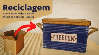 Lata Fake Feita com caixa de Papelão | Organizador