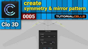 0005. create symmetry & mirror pattern ( mirror tool ) in clo3D