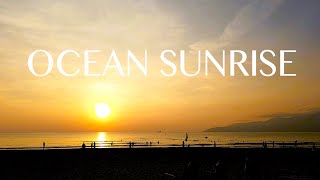 you're watching a beautiful sunrise over the ocean | Soothing Nature Sounds (ocean waves)