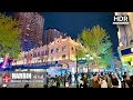 [4K HDR] Harbin Night Walk | Russian Culture in China | Harbin's Main Street | 哈尔滨街景 中央大街 最大的购物大街