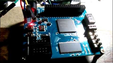 WS2812B LEDs controlled by ZPUFlex in FPGA