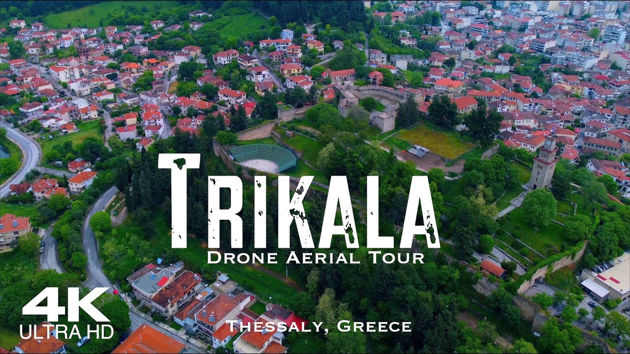 TRIKALA 🇬🇷 Τρίκαλα Drone Aerial 4K | Greece Θεσσαλία Ελλάδα