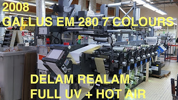 2008 Gallus EM 280 7 colours 2008  - delam relam - Full UV and hot air