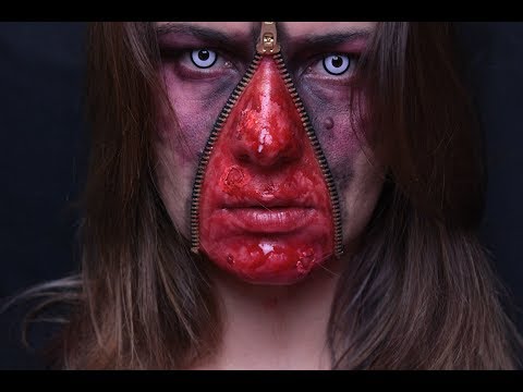 Zipper Face Halloween Makeup Tutorial | Sissy's Creations