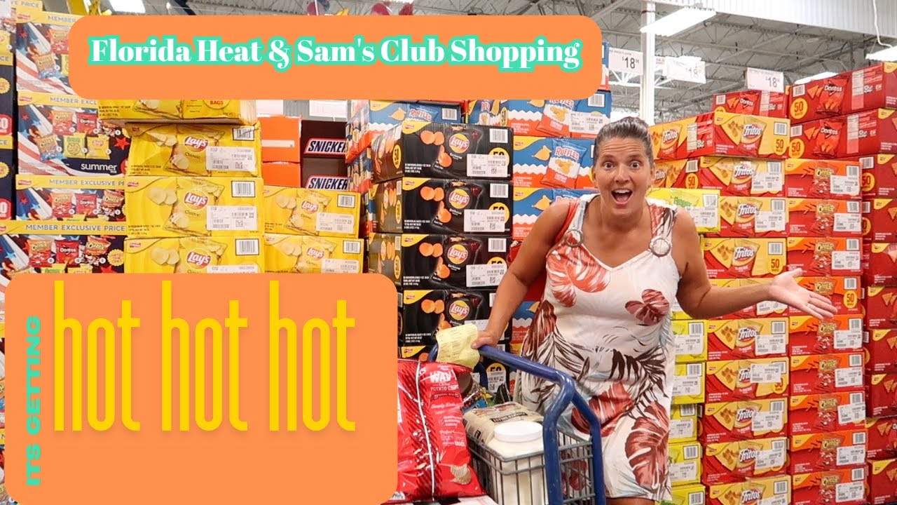 Sams Club Shop with Me in 98 degree heat in Florida | How we Do this for our Large Family