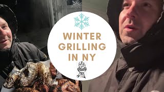 Grilling Steak and Chicken Wings in the Cold