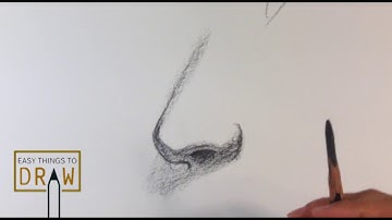 Intro to Charcoal - How to Draw a Nose - Easy Things to Draw