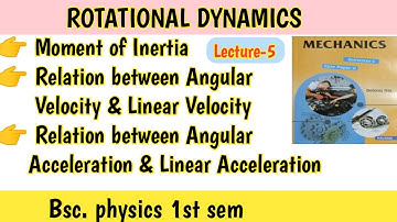 ROTATIONAL DYNAMICS.Moment Of Inertia #majhibira Relation between Angular Velocity & Linear Velocity