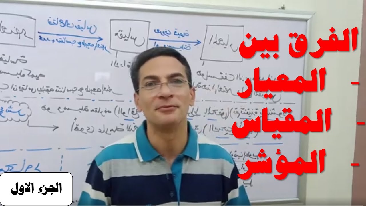 ( 4 ) الفرق بين المعيار والمقياس والمؤشر - ج1