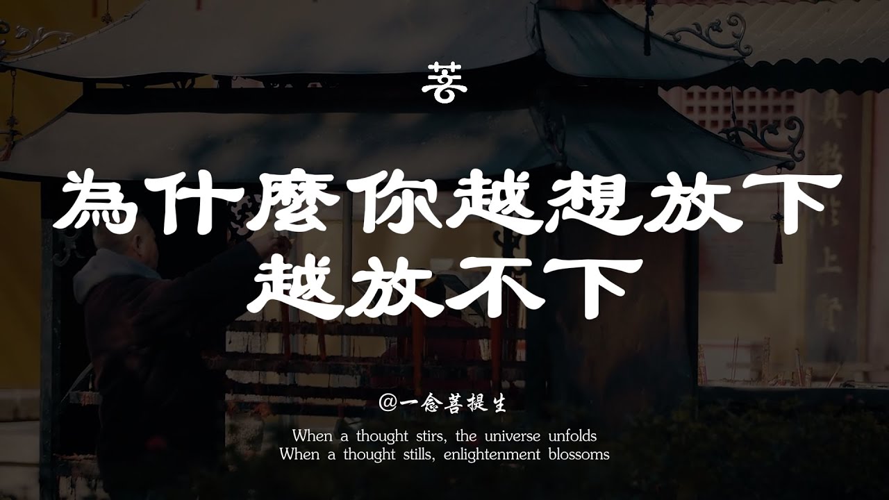 放下對”放下“的執念;學會放下的人生哲學【一念菩提生】#禅意生活 #佛學 #心灵感悟 #治癒 #人生感悟 #能量療愈 #修心 #正能量 ...
