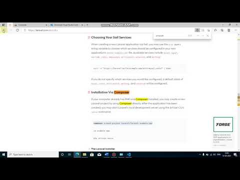 Composer, Visual Studio Code and Laravel 8 Installation