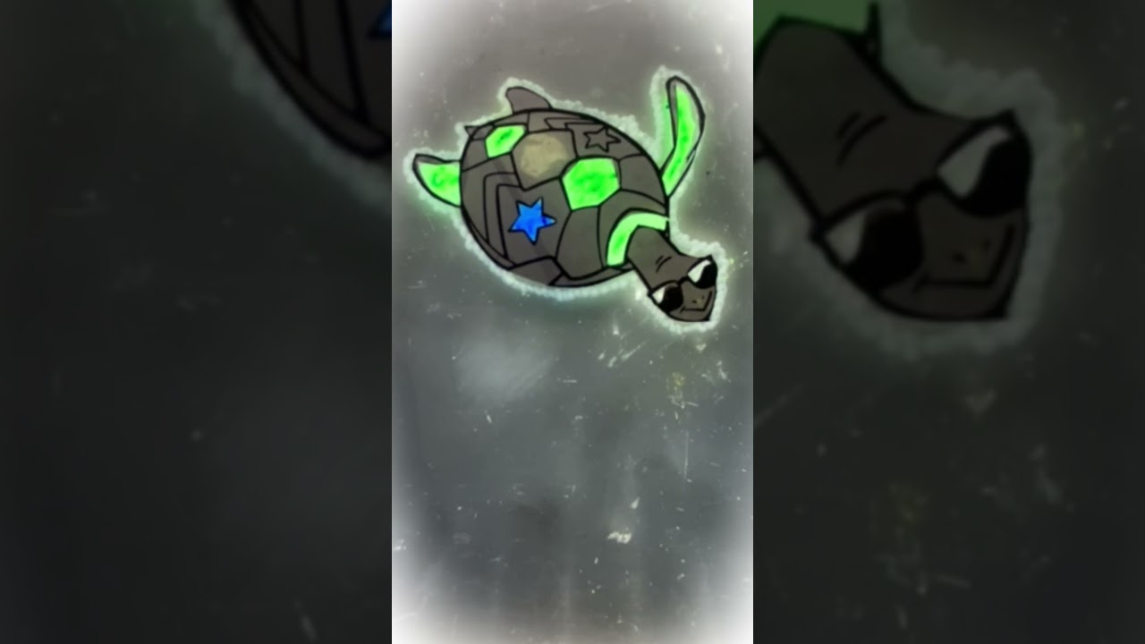 Neon Turtle 🐢💡 Slow, calm, glowing… 