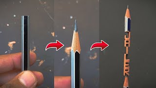 Carving 'JAILER' On A Ordinary Pencil