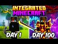 I Spent 100 Days in INTEGRATED MINECRAFT