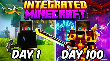 I Spent 100 Days in INTEGRATED MINECRAFT