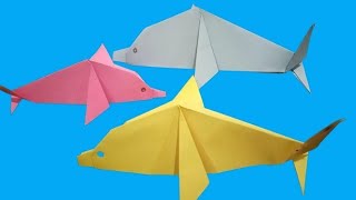 Paper Craft : Cara buat origami Ikan Lumba Lumba | How to make an easy origami Dolphin | Origami