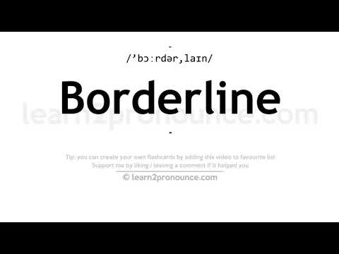 Pronunciation of Borderline | Definition of Borderline