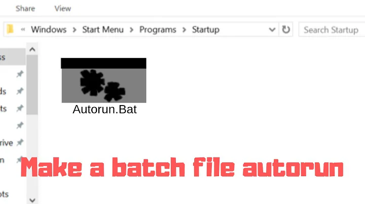 how to make a batch file autorun