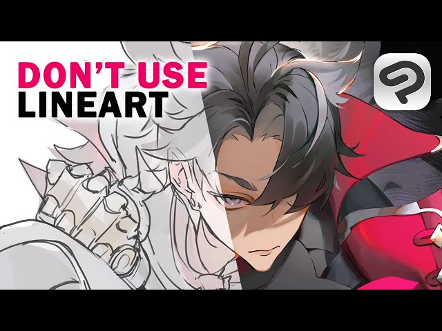 Don't use Lineart 🖋️Full Digital Drawing Process Clip Studio Paint [Speedpaint] class=