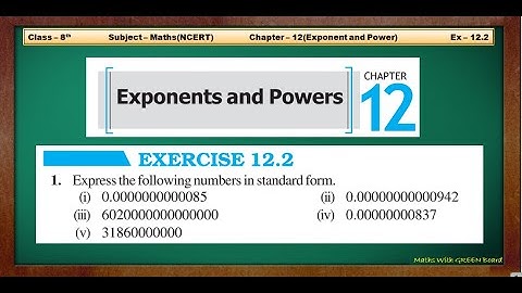 Q 1 - Ex 12.2 - Exponents and Powers - NCERT Maths Class 8th - Chapter 12 - Maths With GREEN Board
