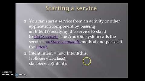 Android Service, life cycle