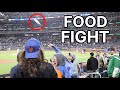 MASSIVE FOOD FIGHT on $1 Hot Dog Night at Citi Field