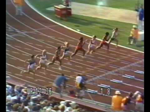 1984 Los Angeles Olympics 100m hurdles Shirley Str...