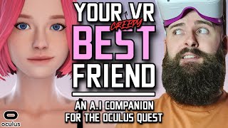 Talking to a CREEPY AI in VR... // New Oculus Quest 2 Replika AI Friend App screenshot 5