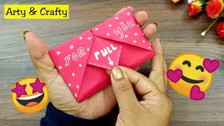 DIY  SURPRISE MESSAGE CARD FOR FATHER'S DAY | Pull Tab Origami Envelope Card | Father's Day special